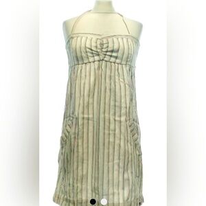 VOLCOM Cream Striped Mini Dress.  Size Medium